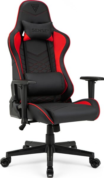SENSE7 Spellcaster Gamer Szék Fekete-Piros Műbőr