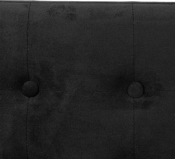 Puff De Terciopelo Lysandre - Negro - 75,7x37,5x38cm Atmosphera