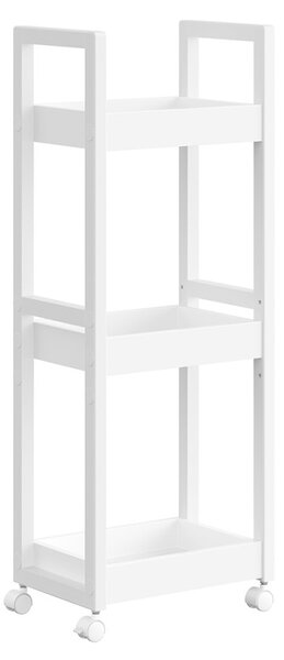 Fürdőszobai polc, Songmics, fehér, 30x20x80 cm