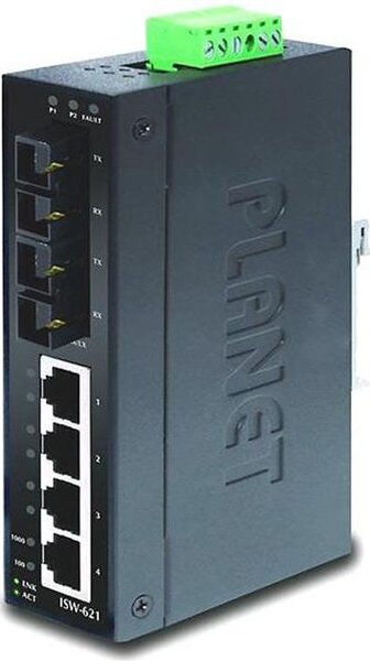 PLANET ISW-621 hálózati kapcsoló Beállítást nem igénylő (unmanaged) L2 Fast Ethernet (10/100) Fekete