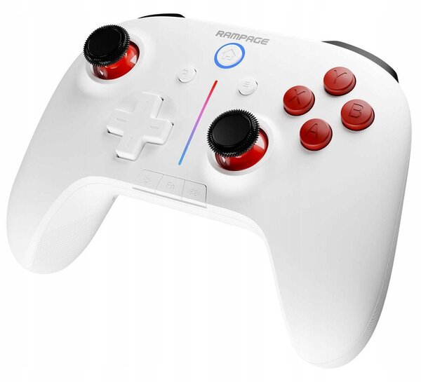 Rampage Hydra Pro Pad bezprzewodowy RGB 2.4G Hall, spusty magnetyczne biały