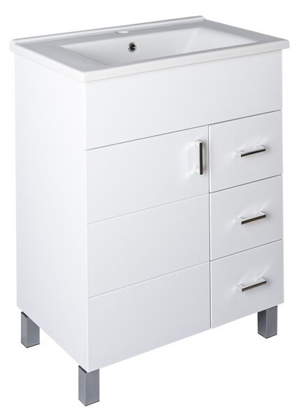 VivaStyle KARINA 65 lábon álló fürdőszobabútor 3 fiókos Sanovit ATRIA 9065 mosdóval 65 x 45,5 cm