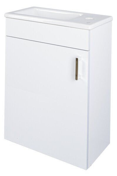 VivaStyle NIKA - fali függesztett - fürdőszobabútor CeraStyle 71100 mosdóval - JOBBOS - 42 x 24 cm