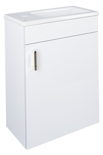 VivaStyle NIKA - fali függesztett - fürdőszobabútor CeraStyle 71100 mosdóval - JOBBOS - 42 x 24 cm