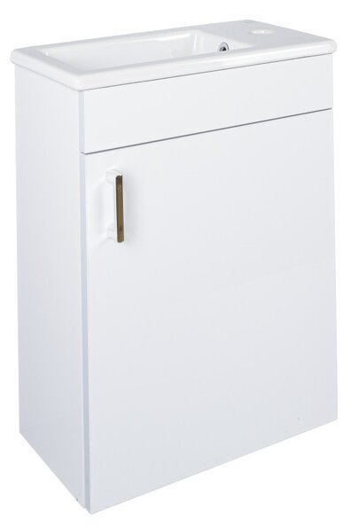 VivaStyle NIKA - fali függesztett - fürdőszobabútor CeraStyle 71100 mosdóval - JOBBOS - 42 x 24 cm