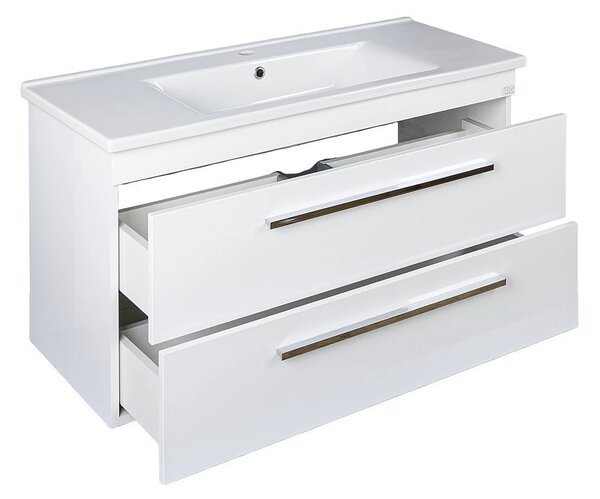 TMP VIVA 100 fali fürdőszobabútor - Sanovit ATRIA 9100 porcelán mosdóval - 101 x 46 cm