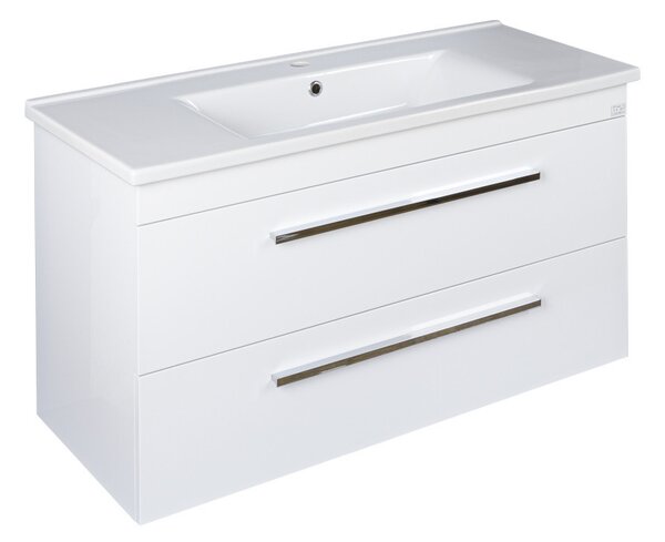 TMP VIVA 100 fali fürdőszobabútor - Sanovit ATRIA 9100 porcelán mosdóval - 101 x 46 cm