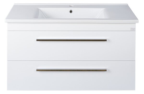 TMP VIVA 100 fali fürdőszobabútor - Sanovit ATRIA 9100 porcelán mosdóval - 101 x 46 cm