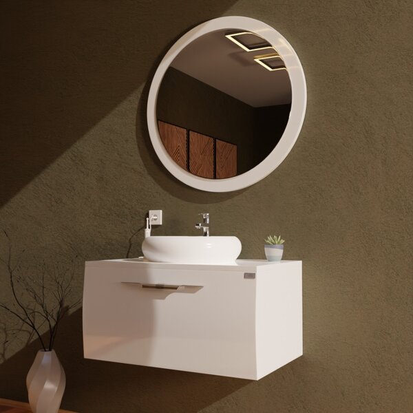 TMP MOON 80 cm fali fürdőszobabútor mosdó nélkül - Top Counter mosdókhoz