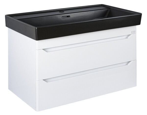 TMP SHARP 100 fali fürdőszobabútor - CeraStyle SHARP FEKETE mosdóval - 100 x 48 cm