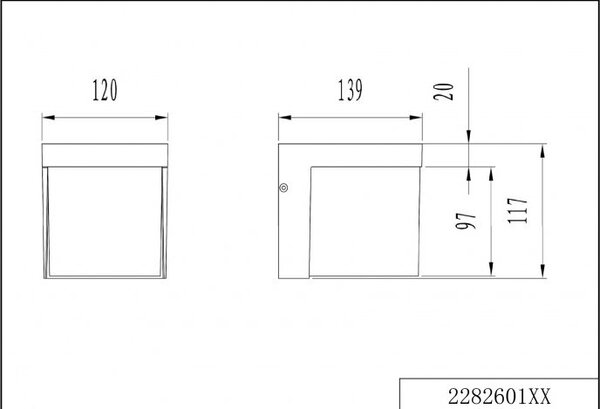 TRIO 228260142 Yangtze 3W 330lm 3000K antracit fali lámpatest