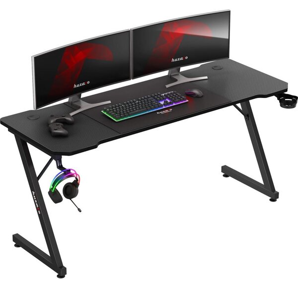 Huzaro Hero 4.8 Gamer asztal 160 x 60 x 74 cm - Fekete