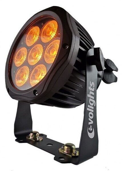 EVOLIGHTS GLACIER 7 LED PAR 7x10W RGBWA-UV IP65 oświetlenie sceniczne zewnętrzne