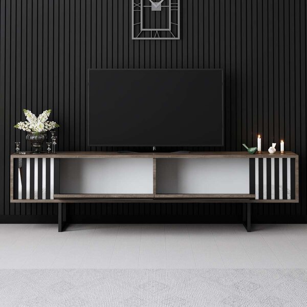 TV asztal/szekrény Chromonise (dió + fekete)