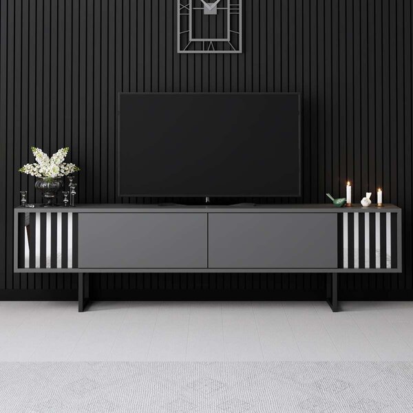 TV asztal/szekrény Chromonise (antracit + fekete)