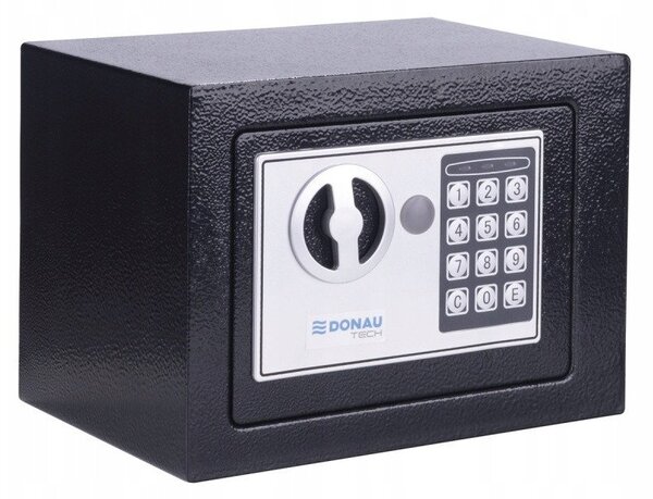 DONAU Bútorszéf, elektronikus zár, 230x170x170 mm, "Tech", fekete (D19073251)