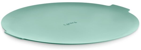 Lékué Microwave protective Mat mikrohullámú sütőbe tehető védőszőnyeg, megemelt szélekkel a folyadék fenntartásáért, két oldali fogantyú, D=245mm, kerek, szilikon, zöld - 890161