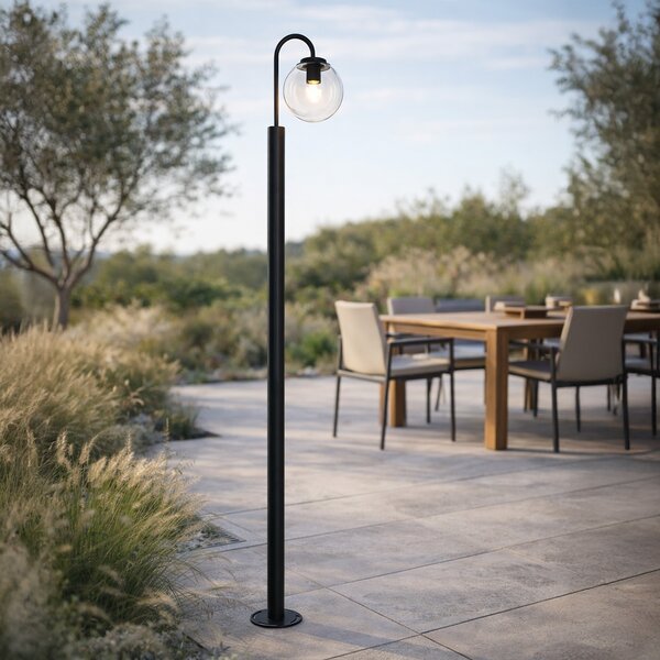 Modern fekete lámpás műanyaggal 200 cm IP44 - Sfera
