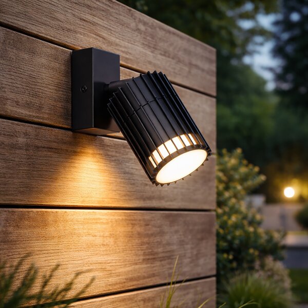 Design kültéri mennyezeti reflektor fekete IP44 - Boris