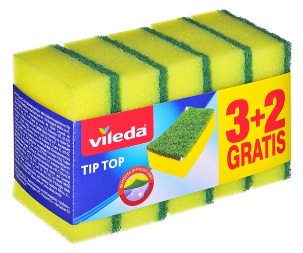 Vileda Tip-Top Mosogató szivacs (5 db / csomag)