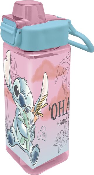 Kids Licensing Lilo és Stitch Műanyag Szögletes Gyerek Kulacs 500 ml - Mintás