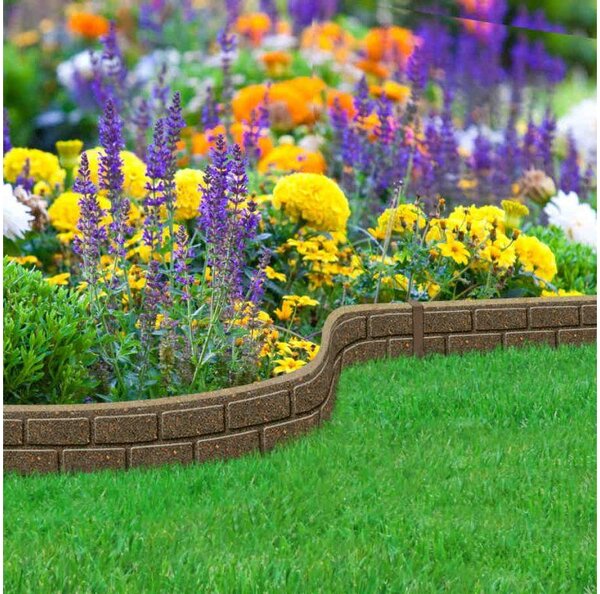 Multy home Kerti palánk STONES 120 x 15 cm, szürke (csatlakozóval és szögekkel)