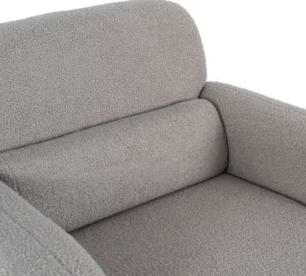 TOGO pihenőfotel, szürke bouclé