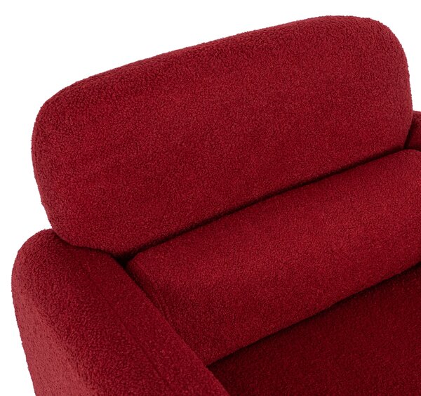 TOGO pihenőfotel, bordó bouclé