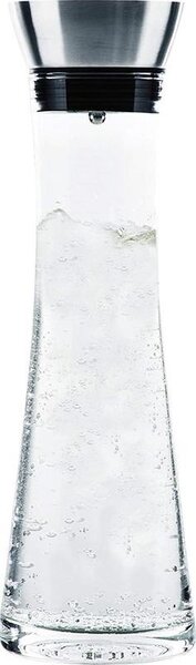 Carafe 1L üveg fém kiöntővel