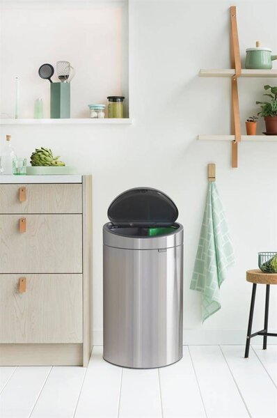 BRABANTIA 112867 Touch Bin nyomófedeles szelektív kuka 23+10L r.m. acél