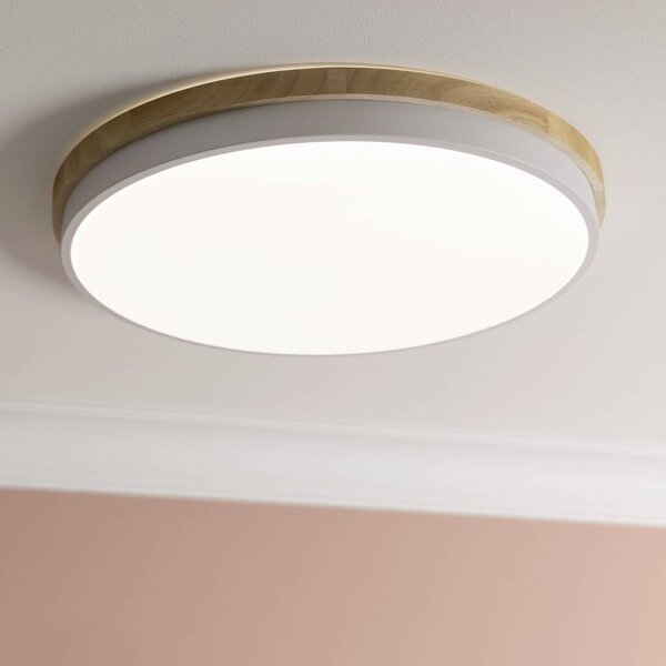 Brilliant Baarlo LED-es mennyezeti lámpa LED Fixen beépített LED-es 36 W Fehér (matt), Fa (G80846/75)