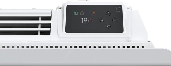 Noirot E219115 Caldera 2 H 1500 BL lávaköves radiátor, 1500 W, IP24 védettség, alumínium és lávakő fűtőelem, gyermekzár, LCD kijelző