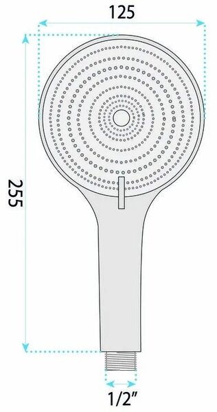 Rea JS-020 BRUSH COPPER zuhanyfej
