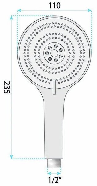 Zuhanyfej Rea JS-019 CHROME
