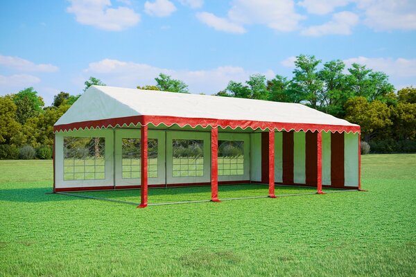 Party sátor 5x8 m PRÉMIUM - tűzálló szín kék-fehér