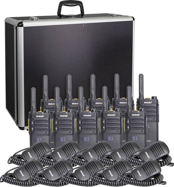 MAAS Elektronik Team-Set PT-375 KEP-360-K PMR készülék 10 részes készlet (150114)