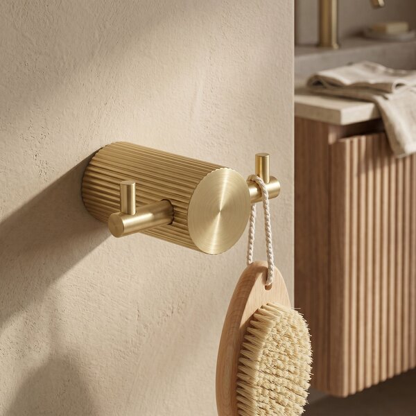 Fürdőszobai akasztó 64104A SOLO Brush Gold