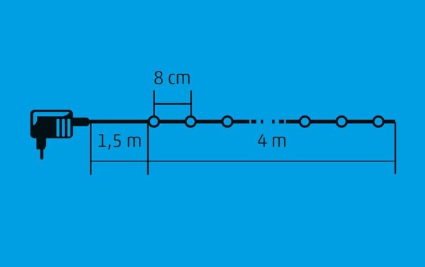 Somogyi KII 50/BL LED-es beltéri Fényfüzér 4m kék
