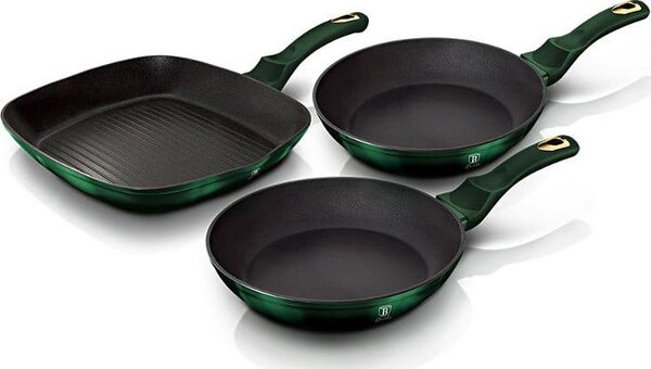 BerlingerHaus BH/6167F Emerald Collection Serpenyő Szett - Kovácsolt Alumínium, Smaragdzöld