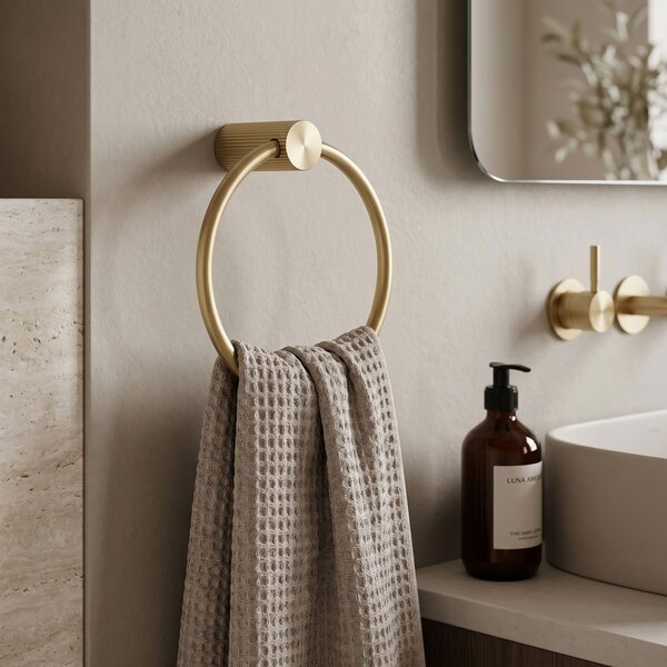 Fürdőszobai akasztó Ring 64106 SOLO Brush Gold