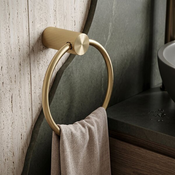 Fürdőszobai akasztó Ring 64106 SOLO Brush Gold