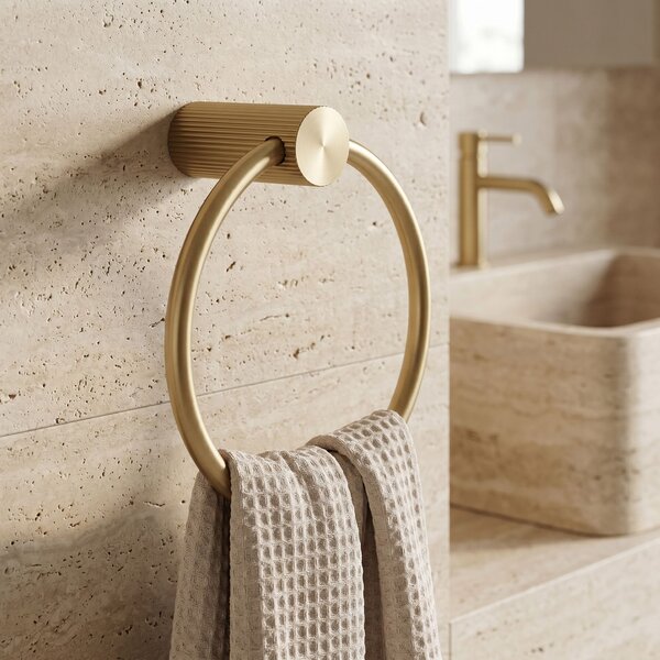 Fürdőszobai akasztó Ring 64106 SOLO Brush Gold