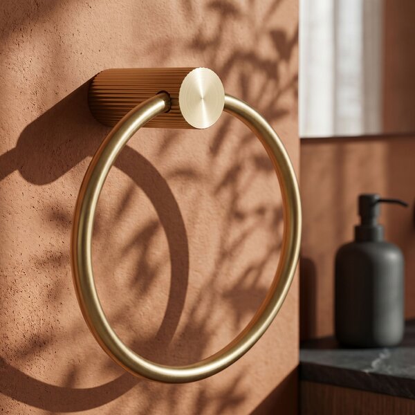 Fürdőszobai akasztó Ring 64106 SOLO Brush Gold