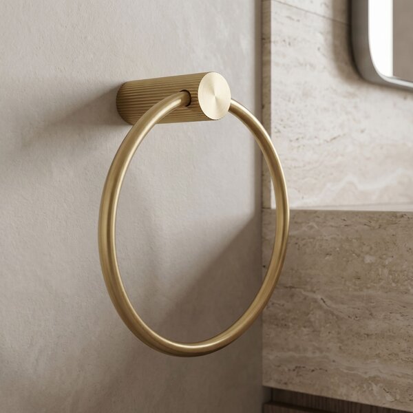 Fürdőszobai akasztó Ring 64106 SOLO Brush Gold