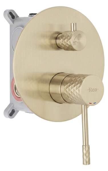 Zuhanyszett rejtett Rea Lungo Diamond Brush Gold + BOX