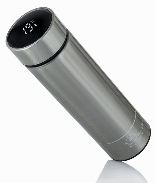 Extralink Smart Travel Mug LED 500ml Termosz - Ezüst