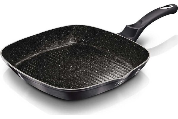 BerlingerHaus BH/6901 Metallic Line Carbon Edition Grill Serpenyő - 28 cm, Sötét Szürke