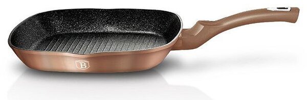 BerlingerHaus Rosegold Metallic Line Grill serpenyő márvány bevonattal 28 cm