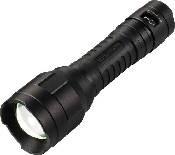 TOOLCRAFT Kézilámpa Li-ion akkuk Beállítható pontnagyság, Állítható, USB csatlakozóval 1100 lm 30 óra 228 g (TO-10153320)