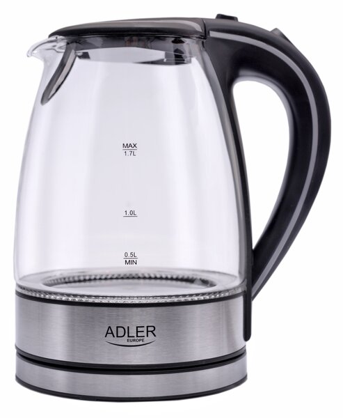 Adler AD1225 Elektromos Vízforraló 1,7L 2000W Inox